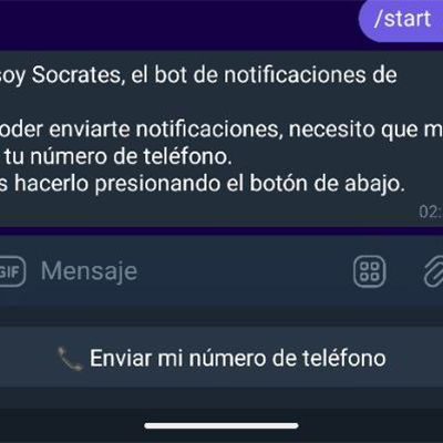 Pulsar Enviar mi número de teléfono
